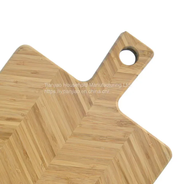 New Design Bamboo End Grain Cutting Board With Handle Chopping Block Kitchen Serving Charcuterie Cheese Board photo-5