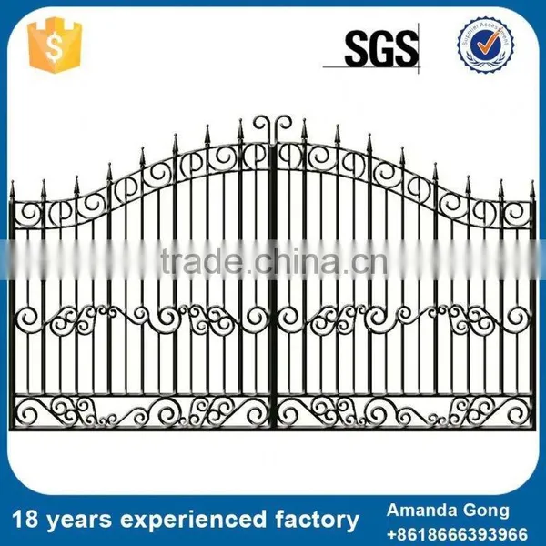 China Supplier Best Selling Wholesale Wrought Iron Main Swing Gate Designs photo-2
