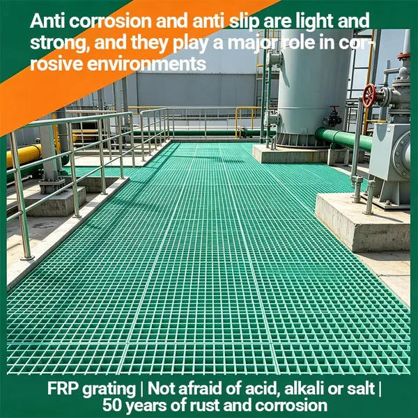 Molded FRP Grating Corrosion Resistant Fiberglass Grating for Industrial Walkway