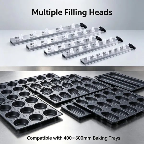 SN-QDMECH Table Top Cake Batter Depositing Machine Automatic Commercial Cupcake Muffin Filling Machine photo-2