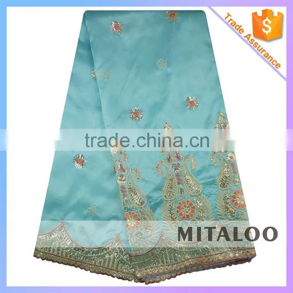 Mitaloo MGP1009 Competitive Price African George Lace Aso Ebi Design Fushia Pink Geroge Lace Fabric photo-5