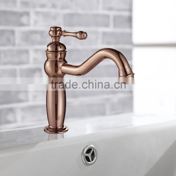 Solid Brass Rose Golden Classical Basin Faucet BNF032BH photo-4