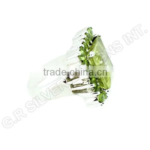 Lemon Quartz Rings Sterling Silver,engagement Ring Jewelry Peridot Gemstone photo-3