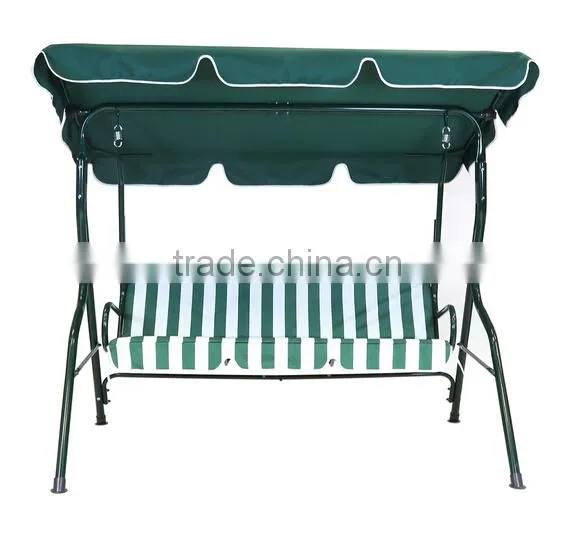 3 Seater Garden Steel Frame Patio Swing Chair With Canopy photo-6