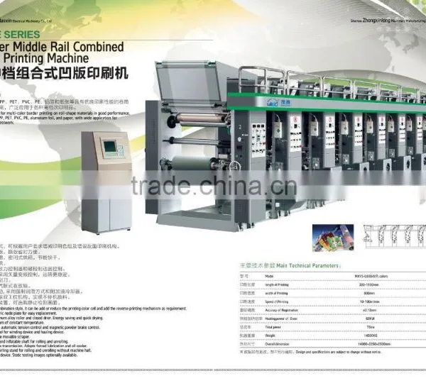 Semi-full Automatic Eight Colour Gravure Plastic Film Printing Machine photo-2
