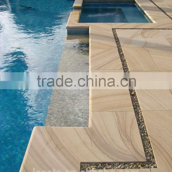 Quarry Owner Chinese Factory Teakwood Sandstone Pool Coping photo-2