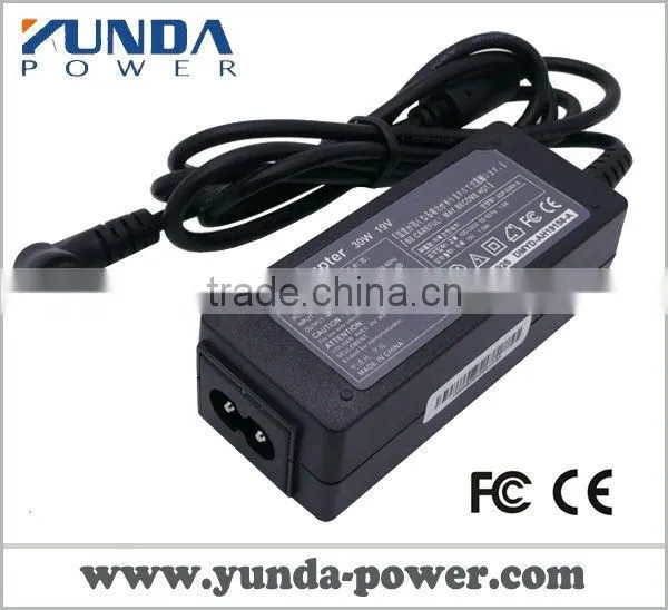 Hot Facotory Wholesale Laptop Adapter for ACER/DELL/Gateway 30w 19v 1.58a(5.5mm*1.7mm)