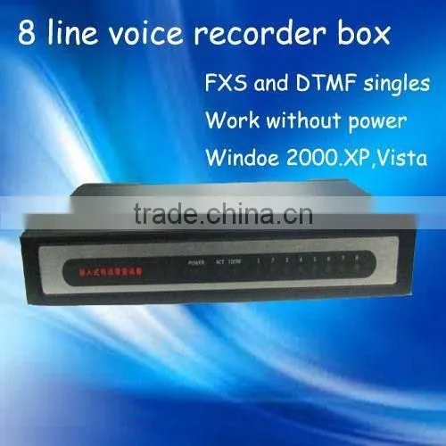 Hot Sale!8 Line Voice Recorder Box Car Dvr Recorder