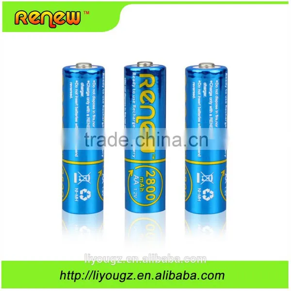 HOT!!! RENEW Brand Ready to Use AA 2800mAh Rechargeable Batteries for Toys . Remote. Camera photo-4