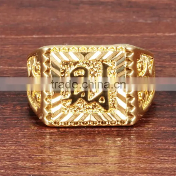 Copper Men Style Plated Jewellery Fake Gold Ring 18k photo-3