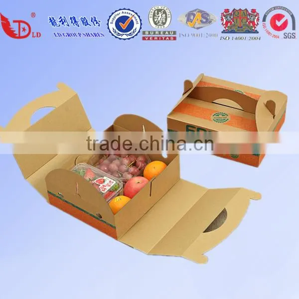 Take Away 5-ply Fruits Corrugated Packing Carton Handle Box photo-2
