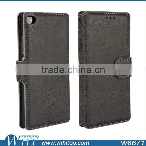 2015 Matte Retro Leather Case for Huawei P8 With Business Card Slot photo-4