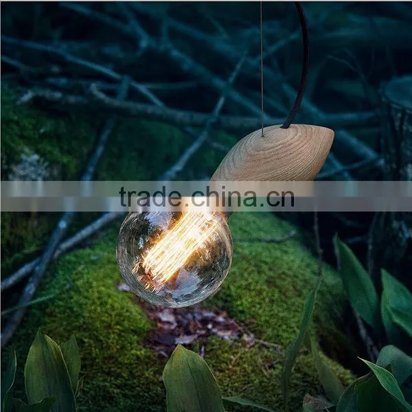 E27 & E26 Energy Saving Wood Pendant Hanging Lamp Cord photo-5