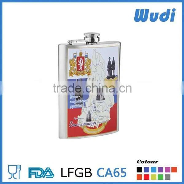 Unique Hip Flask ,water Transfer Printing Hip Flask With Your Own Logo HF501