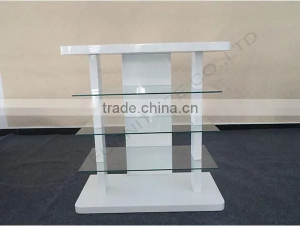 High Quality 4 LayersTempered Glass TV Stand Wooden photo-2