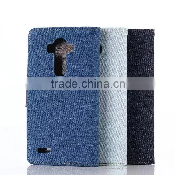 New Product Case for lg G4,special Design Case for LG Phone ,demin Style pu Leather Case for lg g4 With Wallet photo-6
