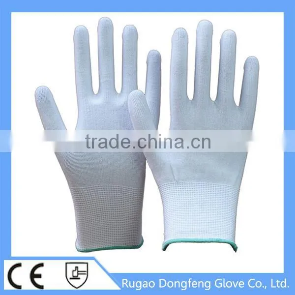 13 Gauge Seamless White Knitted Person Winter Nylon Glove photo-5
