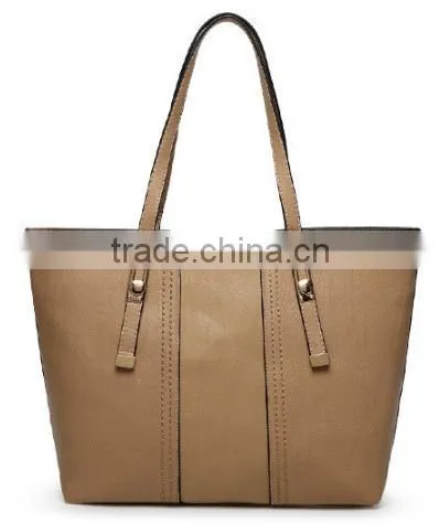 PU Handbag for Lady High Quality Guangzhou China Trendy Female Tote Bag Shoulder Bag