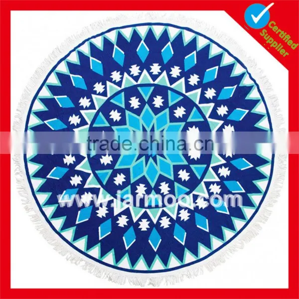 Inexpensive Custom Design Hot Sell Cotton Round Beach Towel Supplier's Choice photo-3