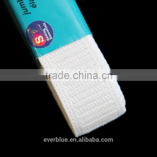High Quality Jumbo Woven Non-roll Elastic White Color photo-2