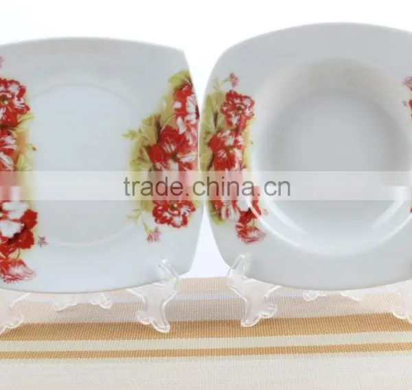 Mexican Style Square Shape Porcelain Dinnerware Ceramic Dinner Set photo-4