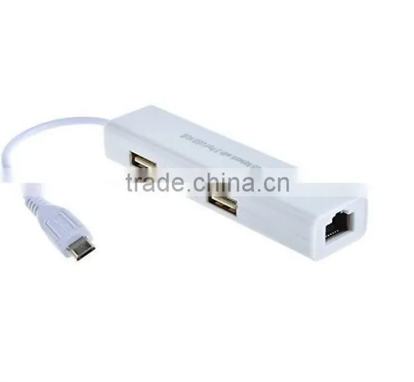 3 Port USB 2.0 Hub 1 Port USB Network Adapter USB to RJ45 Lan Card Ethernet photo-3