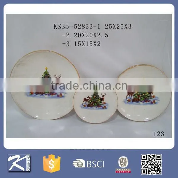 Hot Sale Ceramic Plate Christmas Decoration photo-3