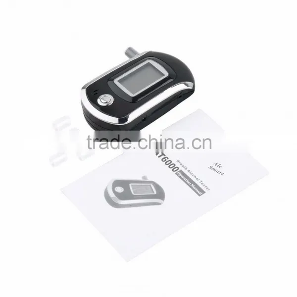 Professional Mini Police Digital LCD Screen Breath Alkohol Alcohol Tester Breathalyzer AT6000 Bafometro Alcoholimetro # photo-2