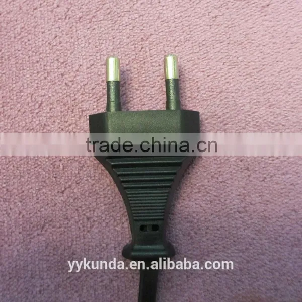Korea 2 Pin Plug VDE Power Cord With KC Approval 2.5A 250V