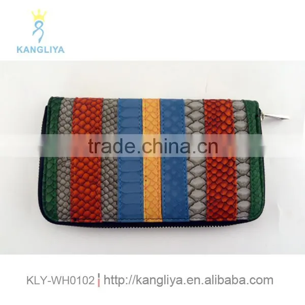Women Money Bag Security Long Purse Brand Style Rainbow Colorful Fashion Wallet