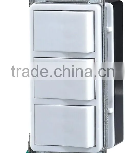 15AMP Triple Rocker Switch Push-in Only 120-277VAC UL Listed Decorator Combination Devices
