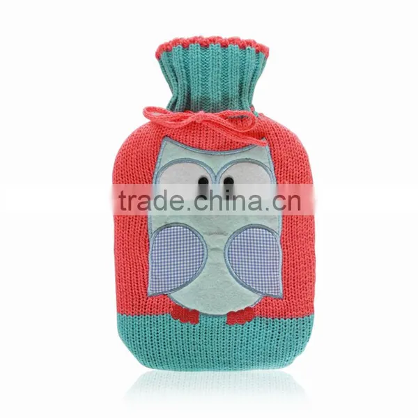 Hot Eco-friendly Baby PVC Hot-water Bottle Knitted Cover Safe