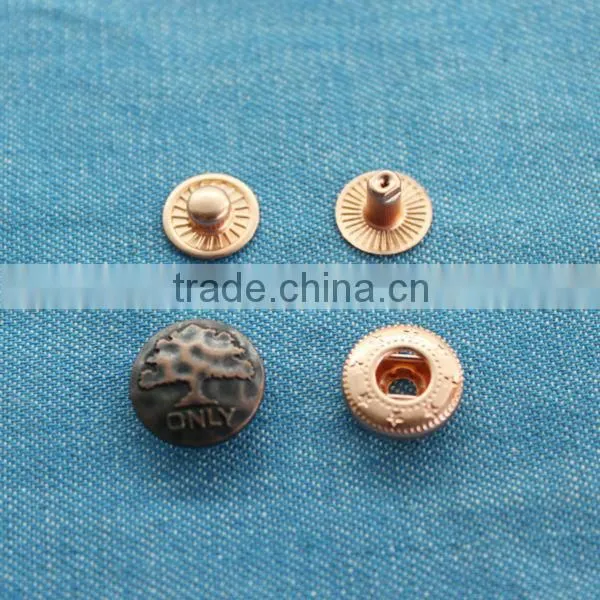 Fashion Metal Snap Button With Custom Logo for Garment photo-3