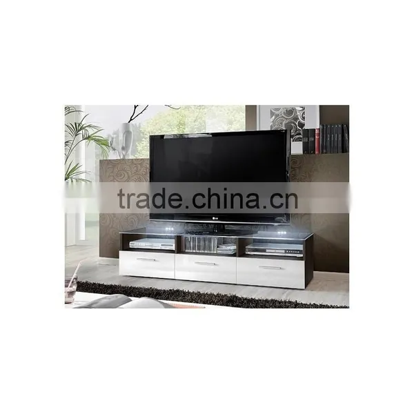 TV-2334 New Modern Glass Top TV Stands With Drawers photo-4