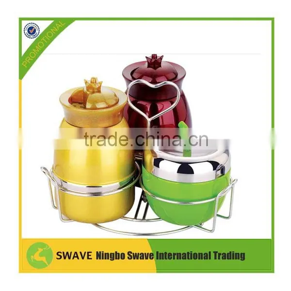 Crown Design Set of 2 Stainless Steel Condiment Pot/oil Pot P77250