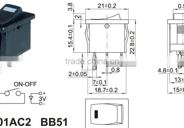 Waterproof Rocker Switch,air Blower Rocker Switch,electric Water Heater Rocker Switch photo-3