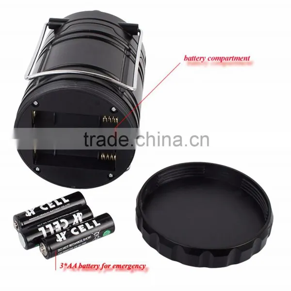 2 Colors Portable Tensile Rechargeable Solar Camping Lantern photo-4