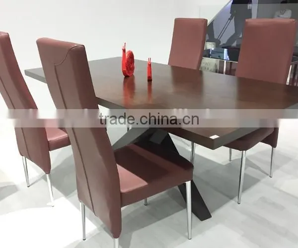 TB Home Styles Table Vintage Walnut Veneer Dining Table photo-2