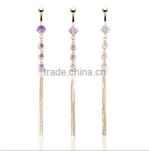 Women Sex Tassel Zircon Bell Ring Navel Ring Sell