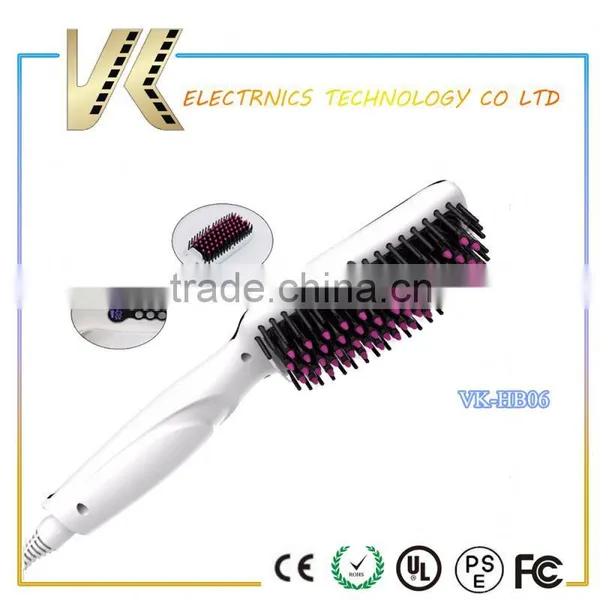 Electric Flat Irons Wholesale Iron Hair Brush Straightener With LCD Display photo-3