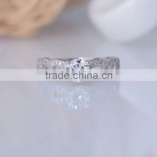 925 Sterling Silver Bat Shaped Hollow Out Silver Ring for Women With Paving Zircon photo-3