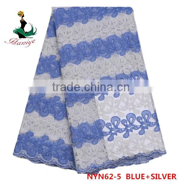 2016 Haniye African French Net Lace Fabric Embroidery Tulle Lace Fabric/NYN62 photo-4