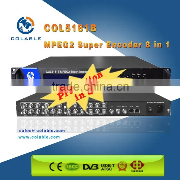 Cheap encoder sd mpeg-2 encoder 8 in 1 COL5181B