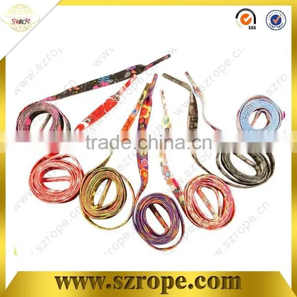 High Quality Cheap Flat Orange Polyester Shoelaces photo-3