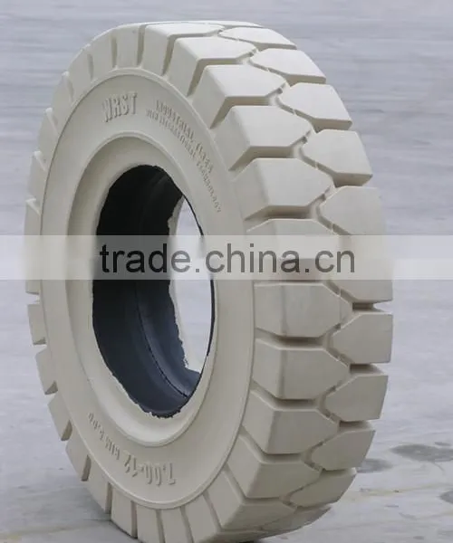 Top Quality Non Marking Tires Forklift Solid Rubber Tires Yantai WonRay Solid Tires Factory photo-4