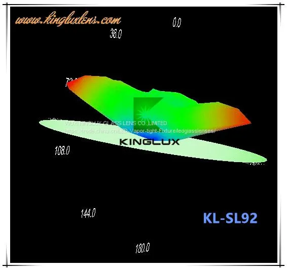 150*130 Degree Wide Beam Optical Led Glass Lens 92mm Cxb3590 for Led Tunnel Lights photo-2
