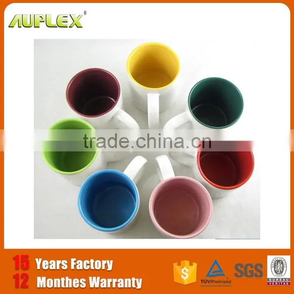 Popular 11oz Porcelain Mug Inner Colorful Blank Sublimation Printing Mug photo-3
