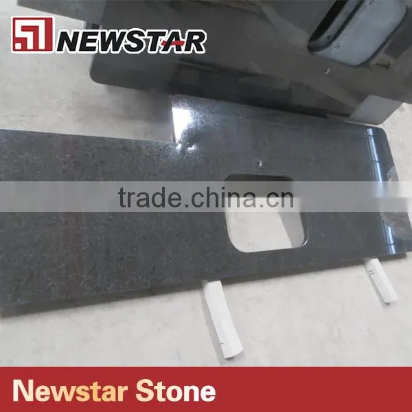 Polished Black Granite Countertops Kitchen photo-2