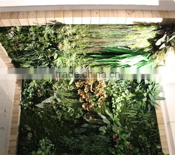 Fake Plant Free Combination Grass Flower Green Wall for Hotel Office Decoration photo-2