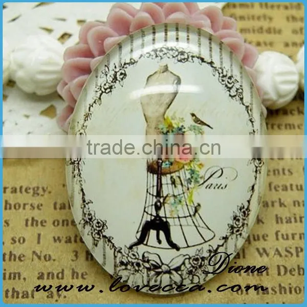 Best Selling Various Images Oval Flat Round Back Glass Gemstone Photo Jewelry Cabochons photo-3